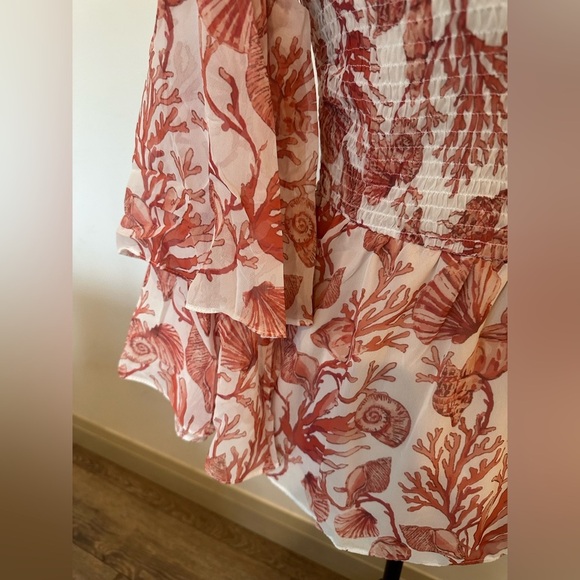 NWT Venus Coral Reef Smocked Top S - Picture 3 of 5